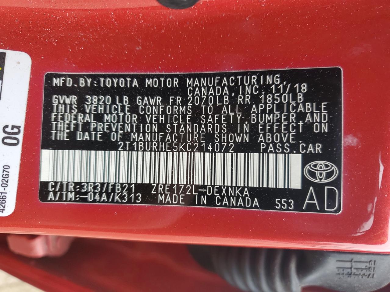 Toyota Corolla L Image 8