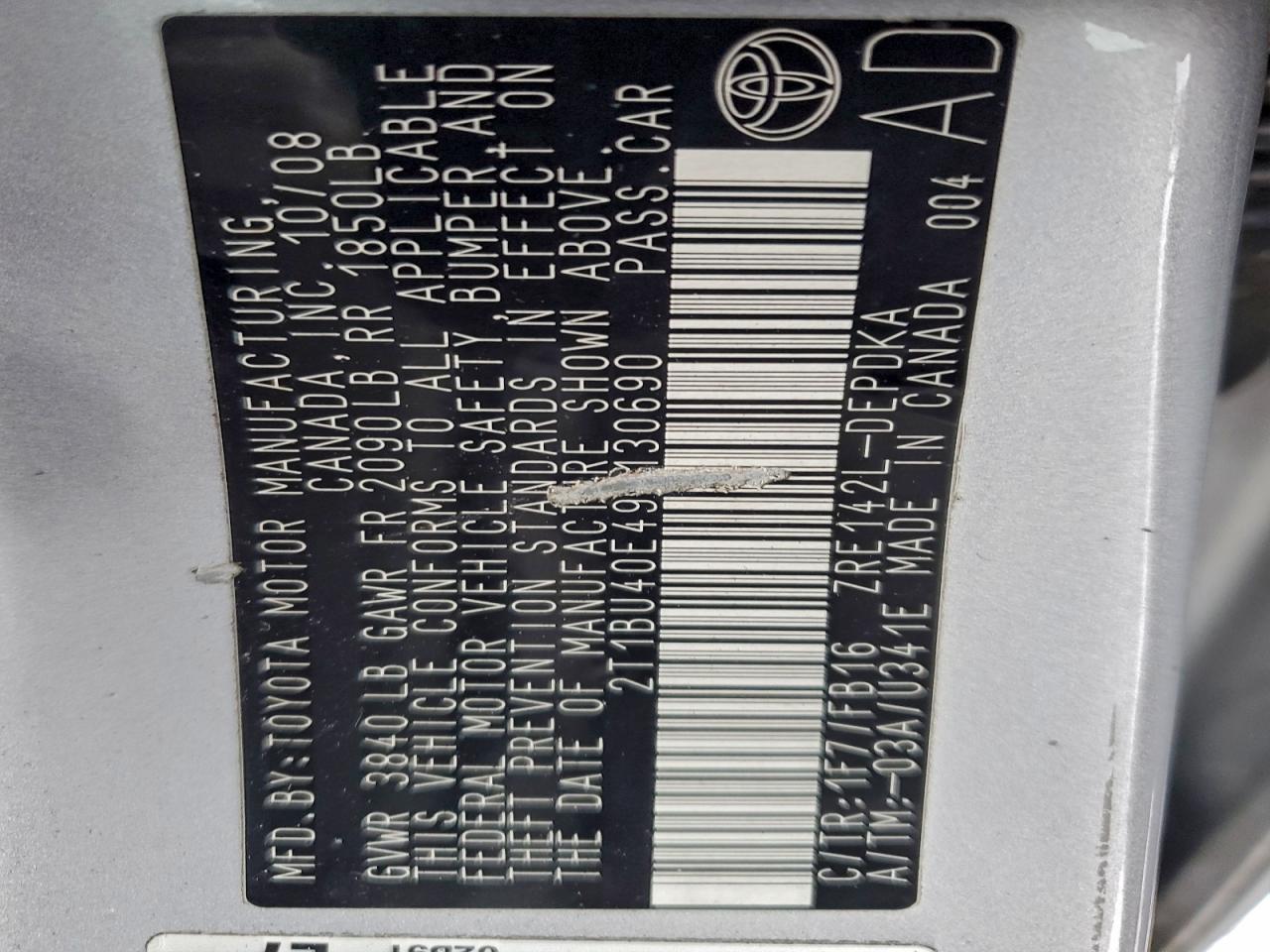 Toyota Corolla Base Image 8