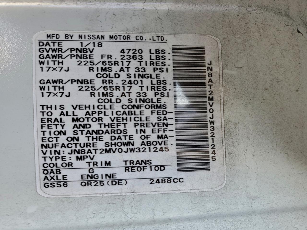 Nissan Rogue S Image 3