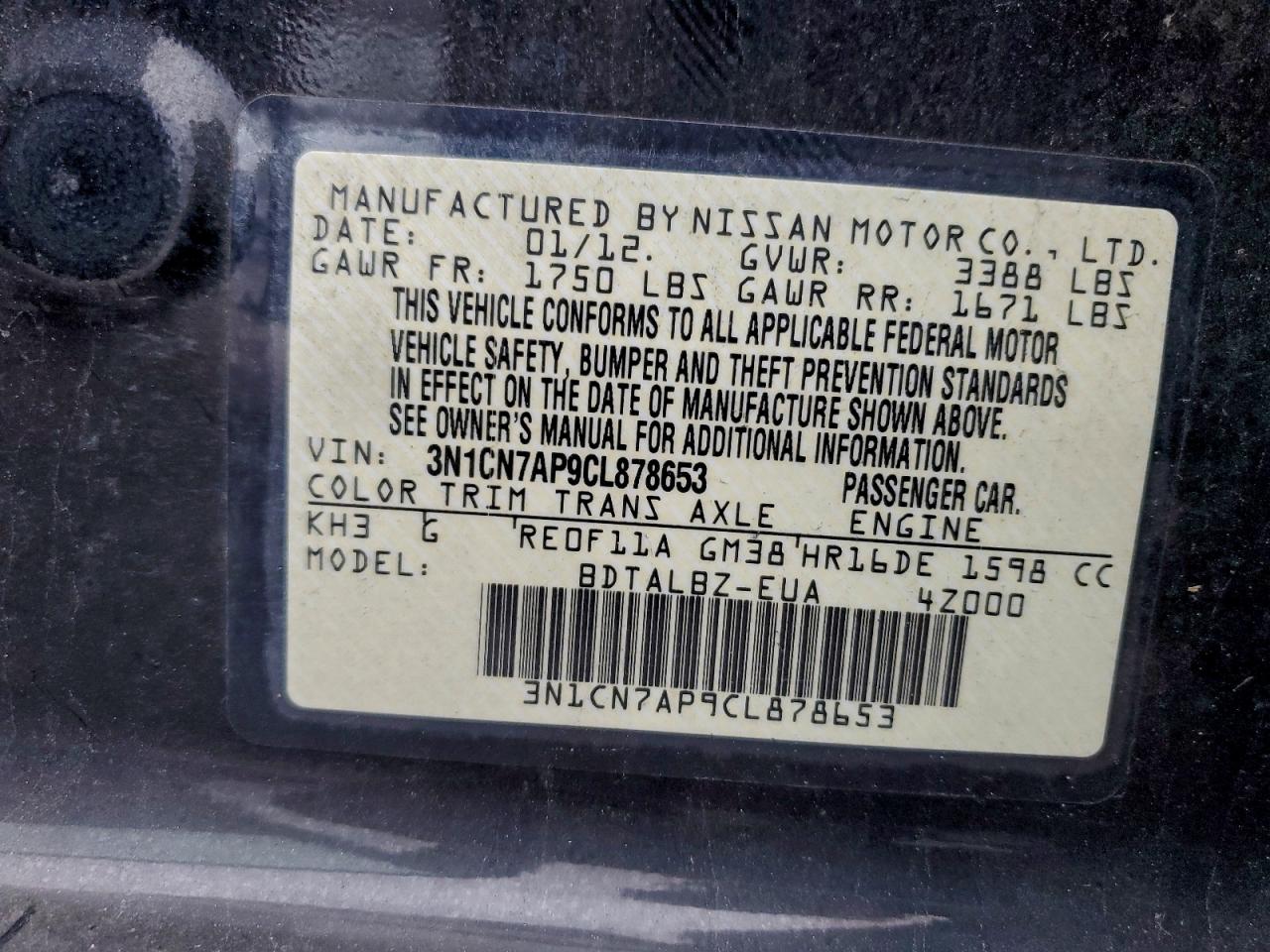 Nissan Versa S Image 10