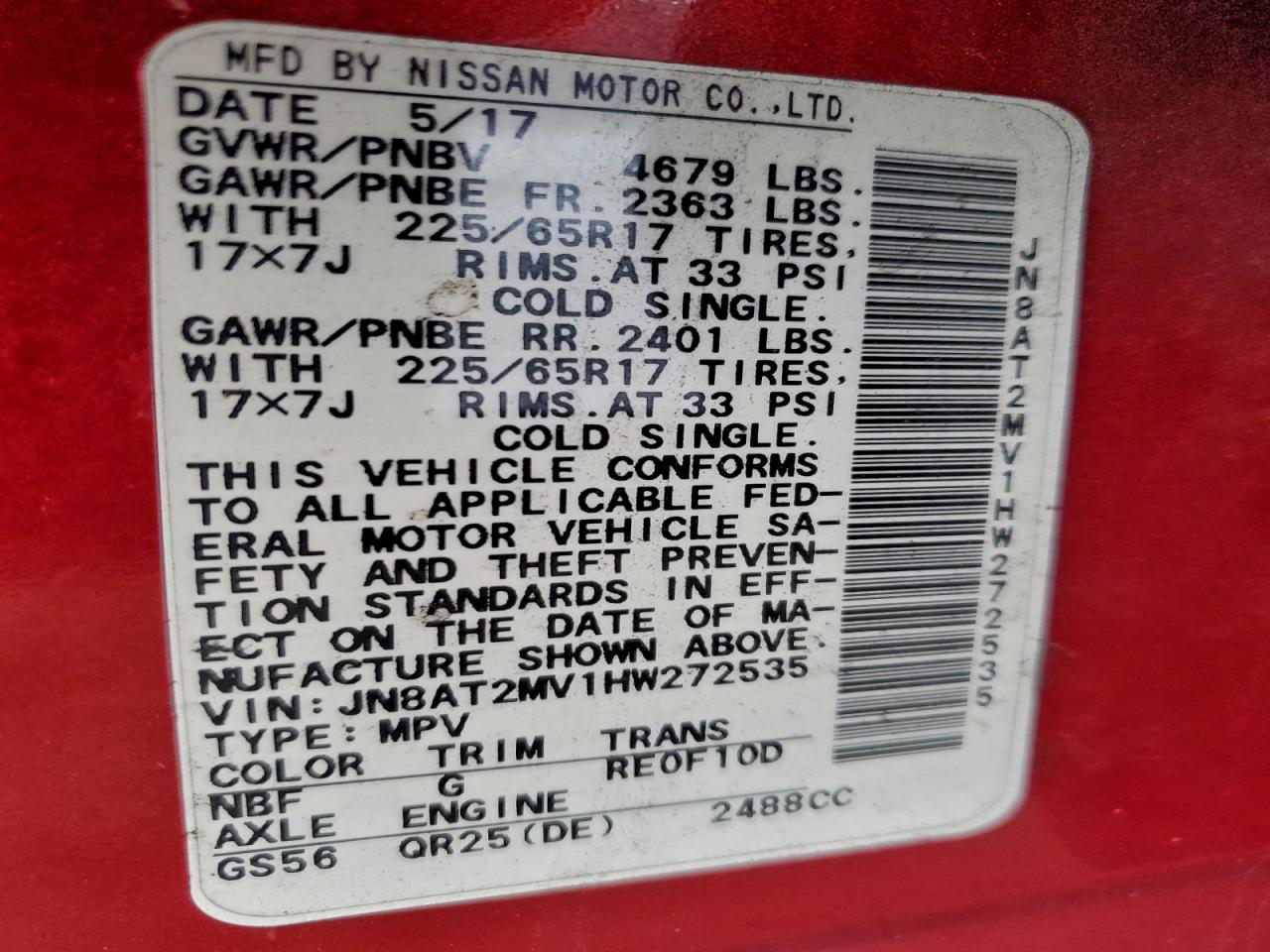 Nissan Rogue S Image 13