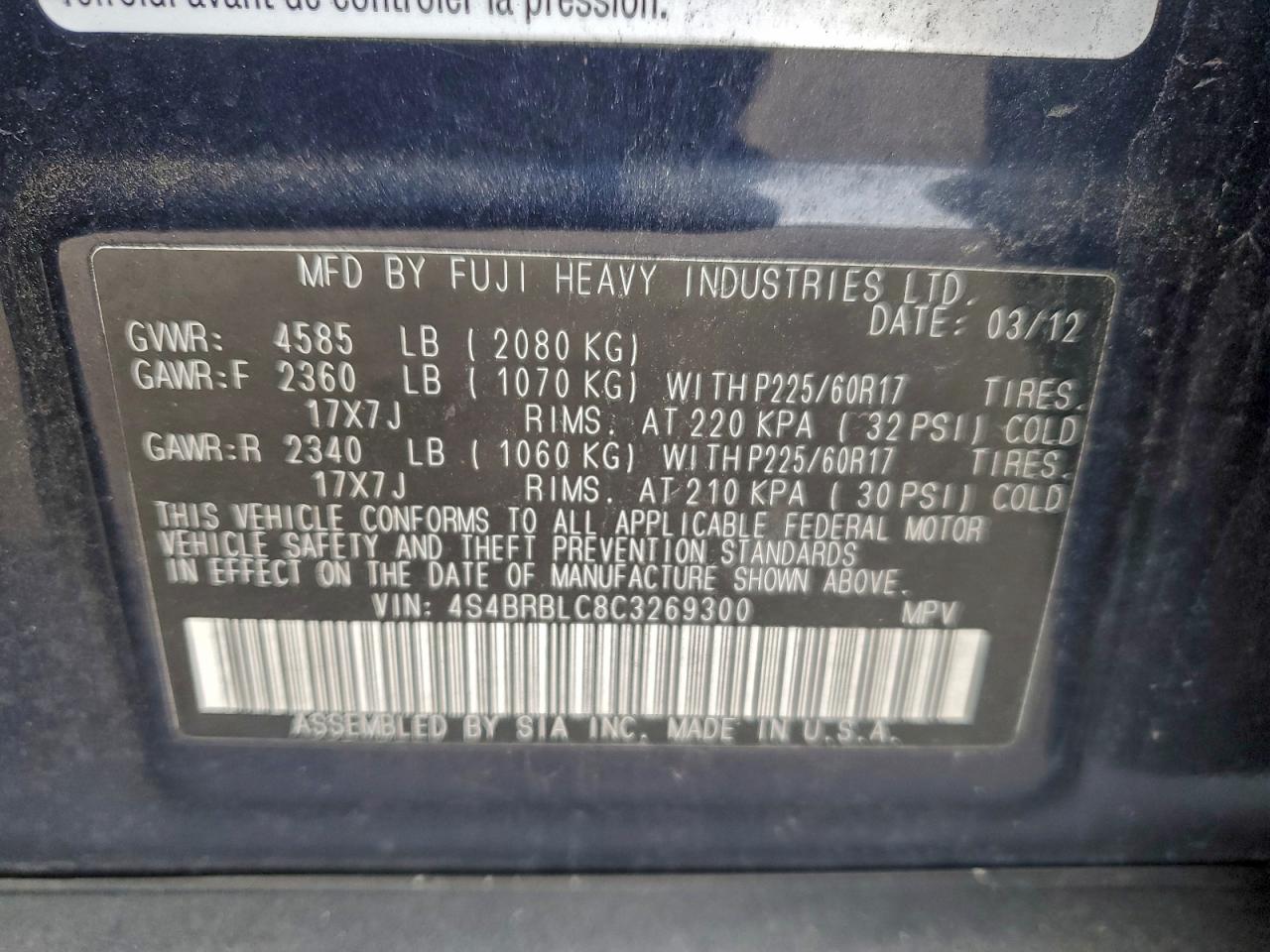 Subaru Outback 2.5i Limited Image 11