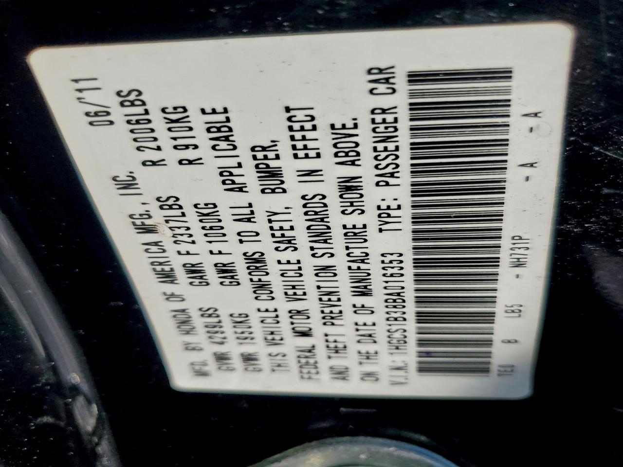 Honda Accord Lx-s Image 10