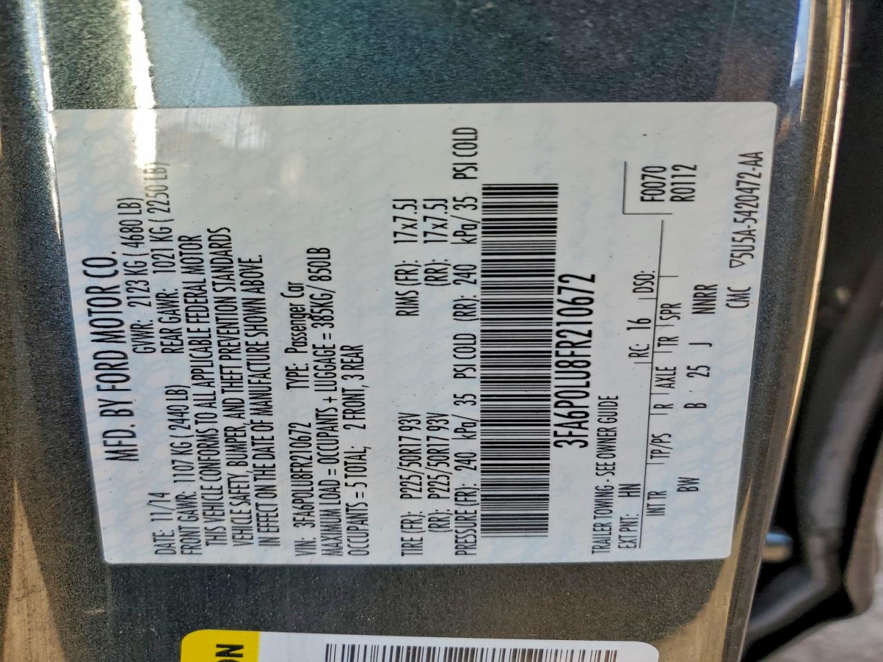 Ford Fusion Se Hybrid Image 6