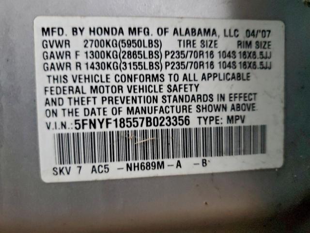 Honda Pilot Exl Image 8