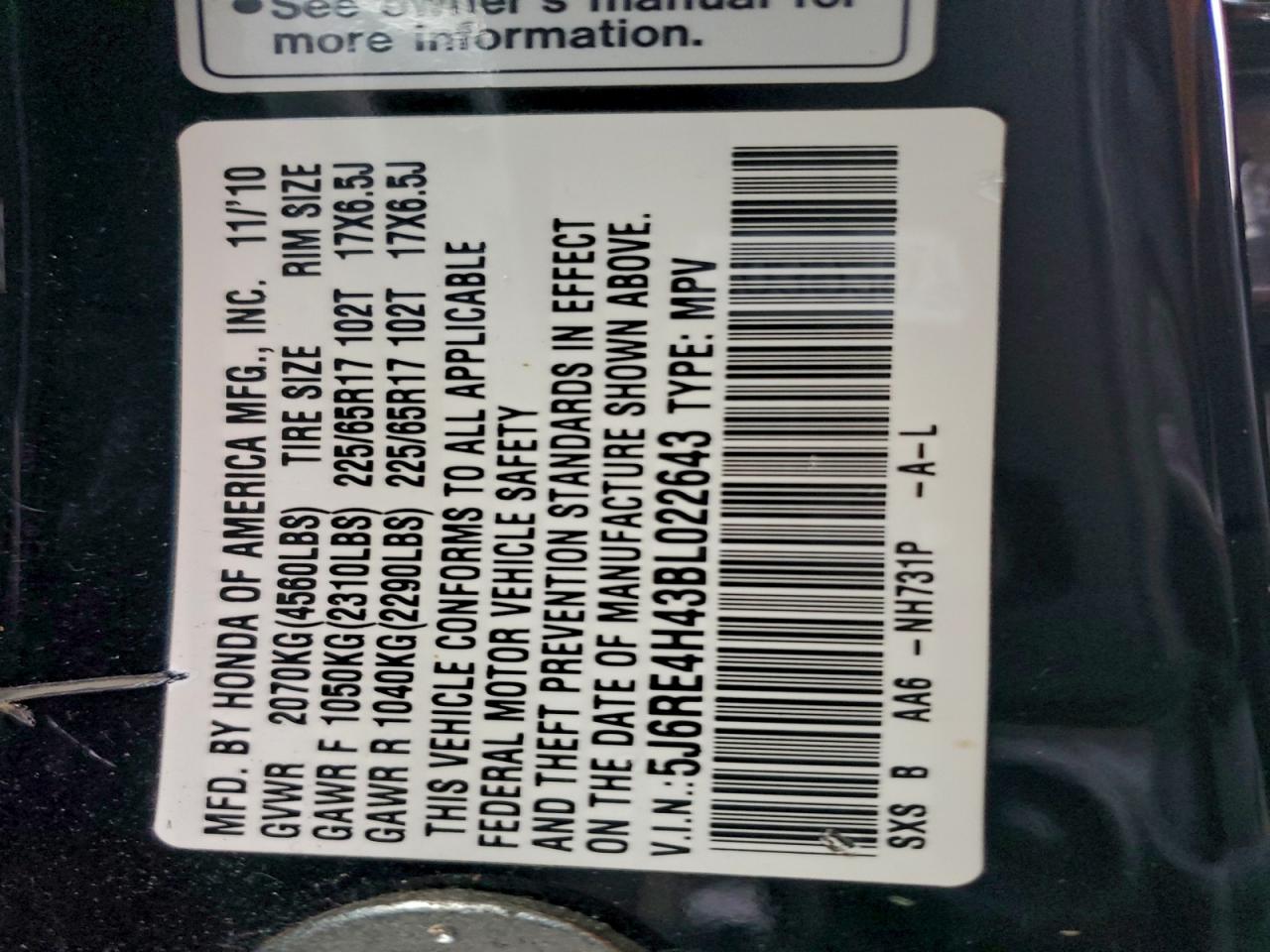 Honda Crv Se Image 7